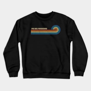 Poi Dog Pondering - Retro Sunset Crewneck Sweatshirt